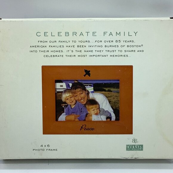 Vtg Burnes Of Boston 4x6 Photo "Peace" Wood Picture Frame With Dove Icon NEW NOS - Picture 5 of 10